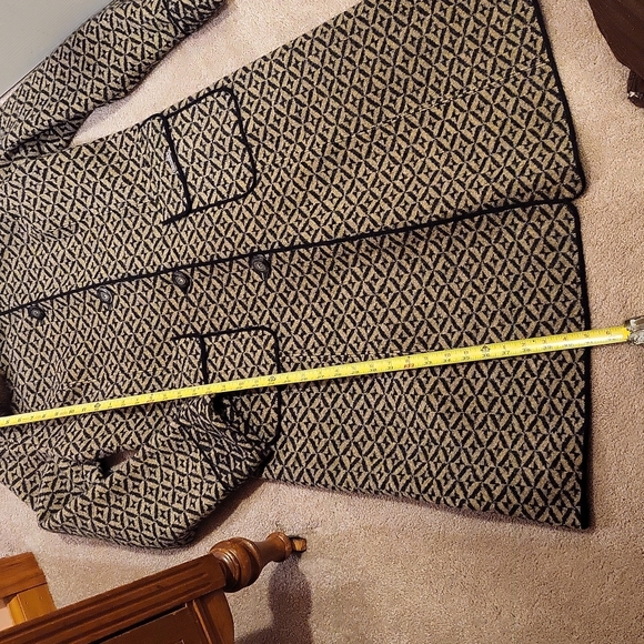 GEIGER Fur Trim Wool Coat - Picture 5 of 9